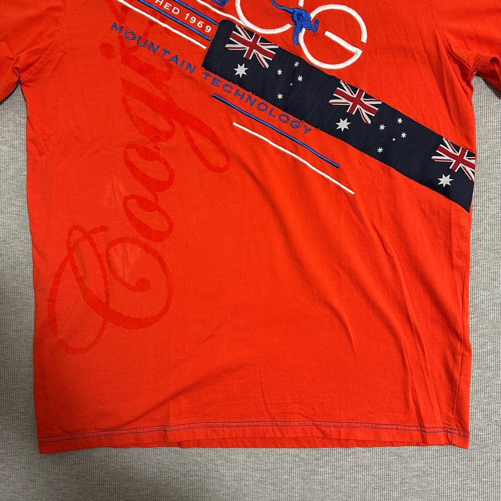 COOGI Expedition Australia Flag Graphic T-Shirt Short Sleeve Orange Mens Size XL - Picture 6 of 13